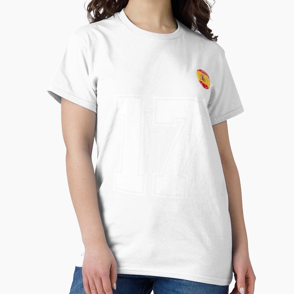 Spain Soccer Number 17 Vintage Sports Fan by KristenosNehk