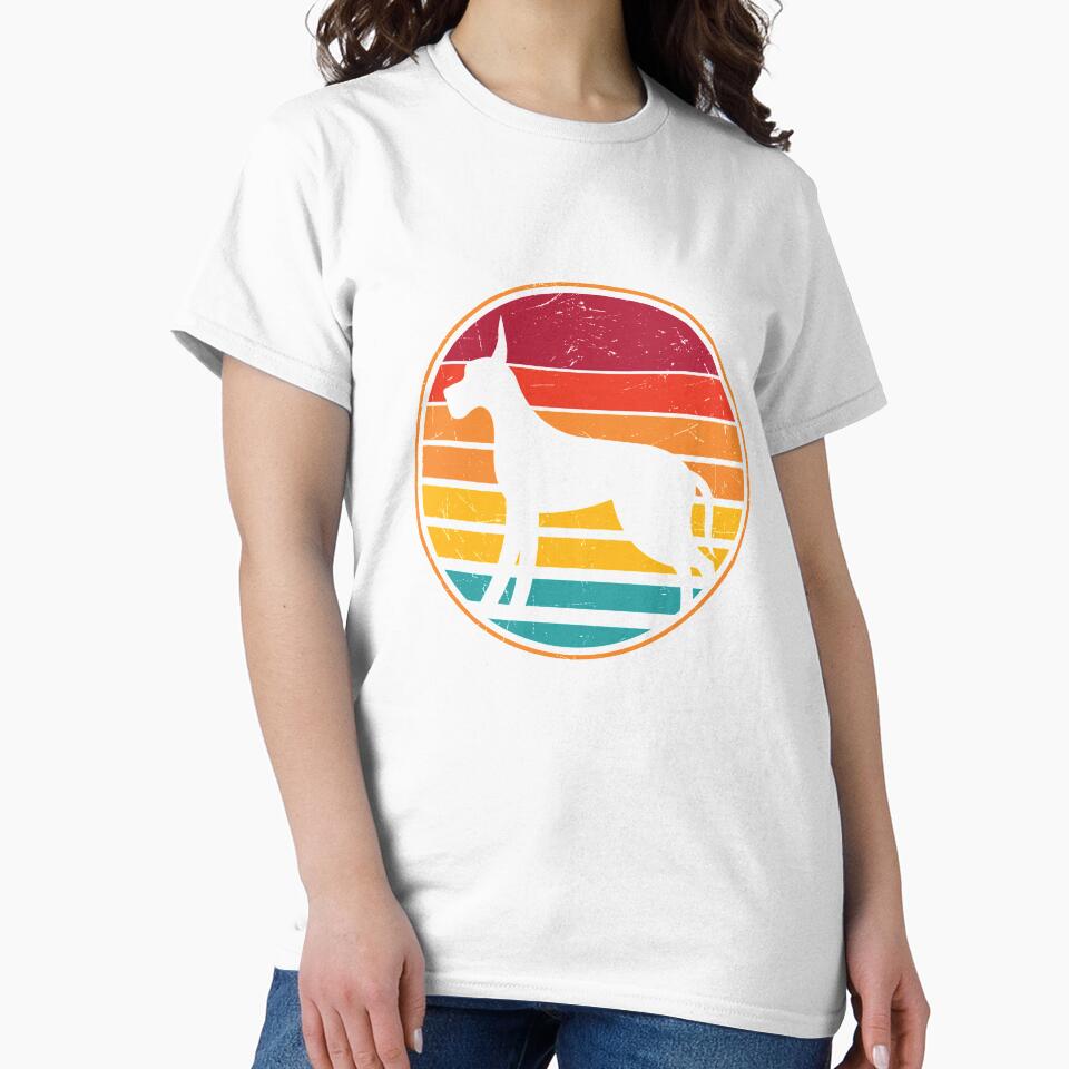Vintage Sunset Doberman Pinscher Silhouette - Retro Style Dog Lovers by Peter Stawicki