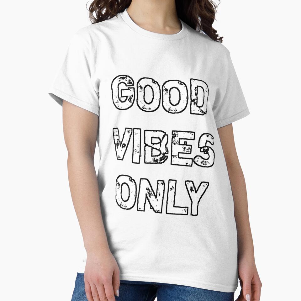 Good Vibes Only - Distressed Vintage Grunge Typography by Everlastingxyz