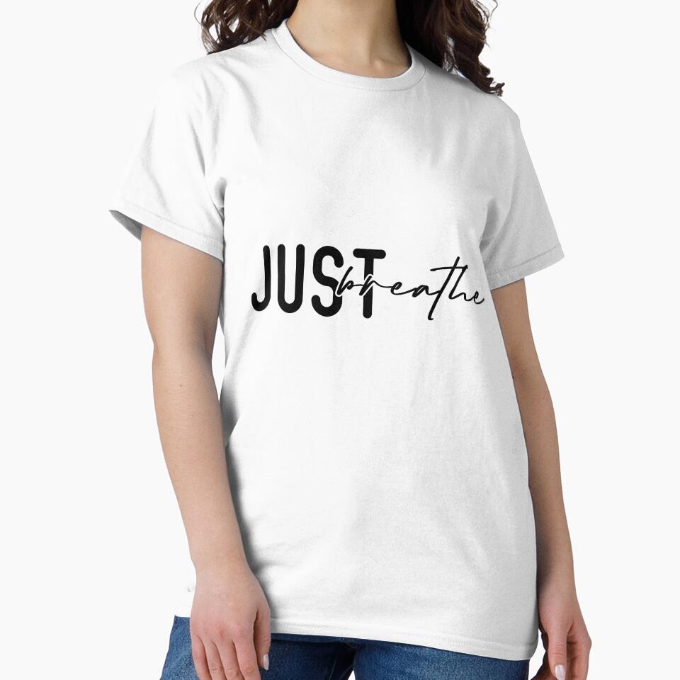 Just Breathe – Soft Airy Minimalist Quote by AuraByMarv