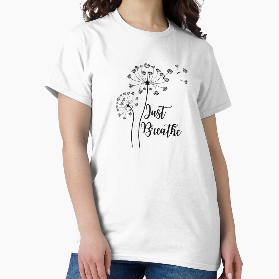 Just Breathe Minimal Motivational Quote by Aminesnip