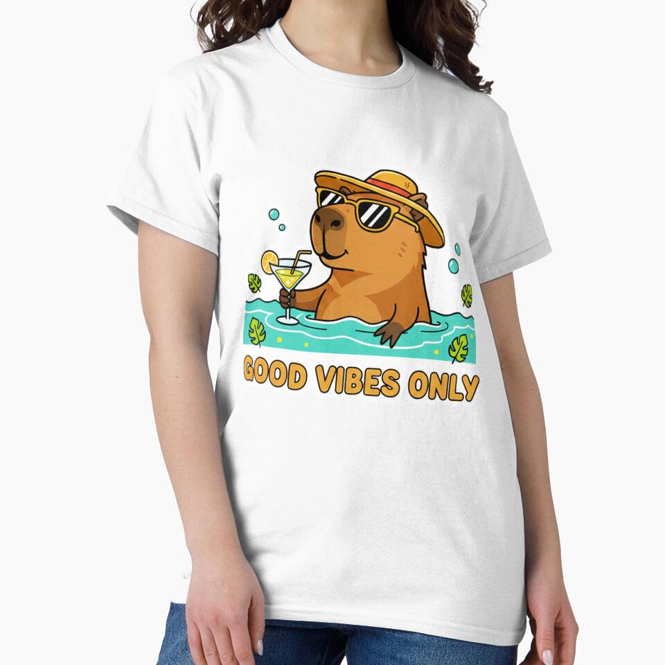 Capybara Good Vibes Only by plastikelectrik