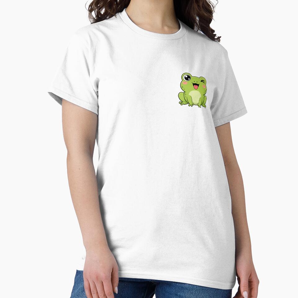 Cute Kawaii Frog Happy Winking Funny Frog Lover Gift by slestore