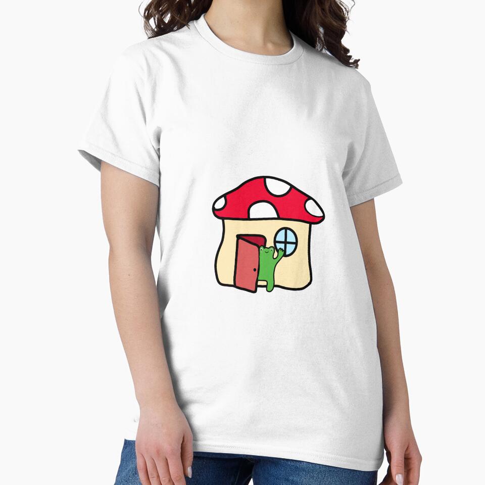 frog in a mushroom house by jcoopx