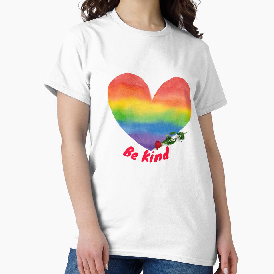 Be Kind LGBTQ+ Rainbow – Pride Kindness Quote for Equality & Inclusivity by Atokeh