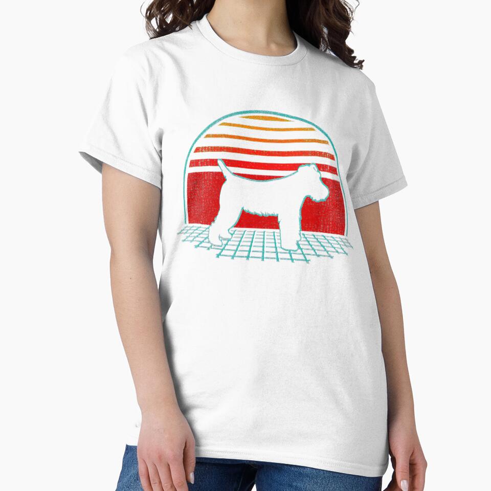 Airedale Terrier Retro Vintage Dog Lover 80s Style Tee Gift Love by BargerStore