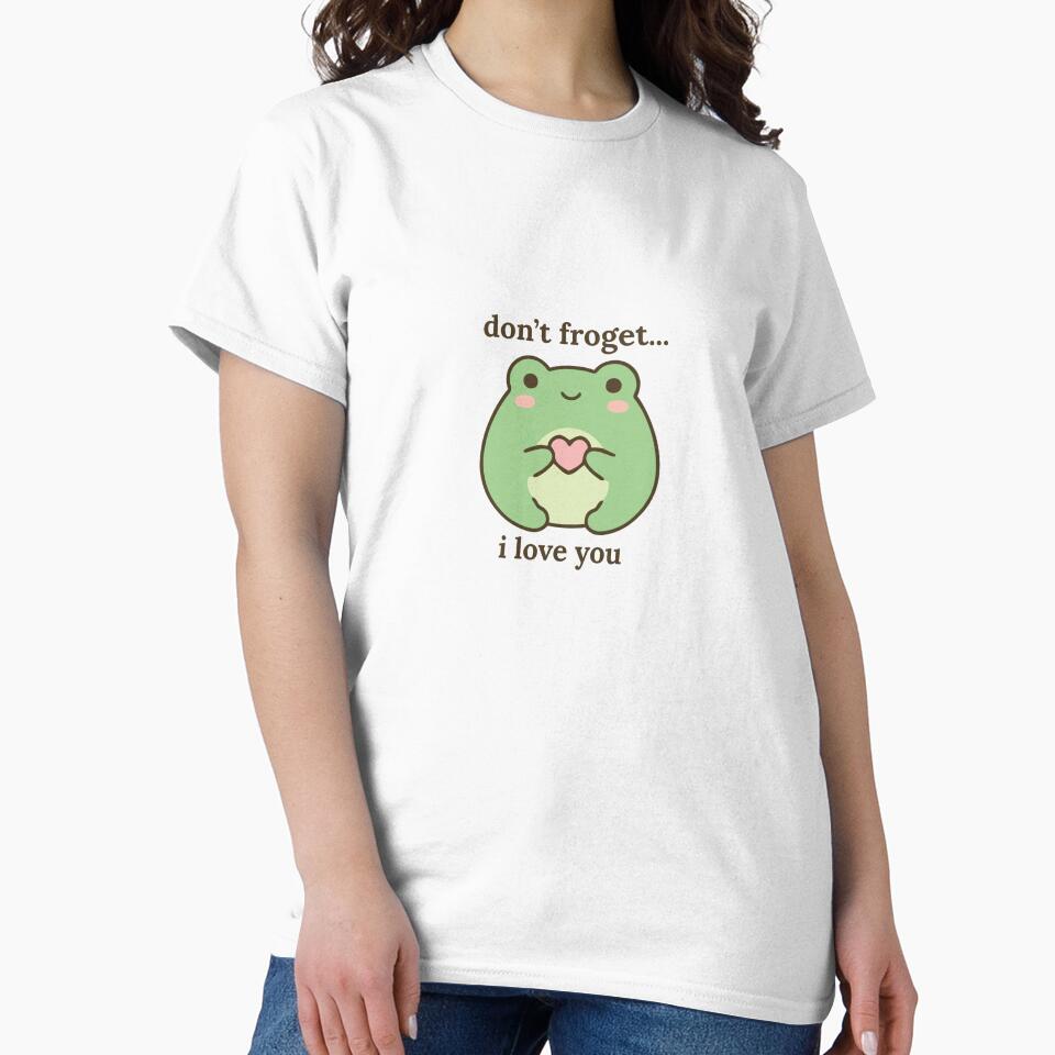 Frog Don't Froget I Love You Cute Frog Pun by gabbycore