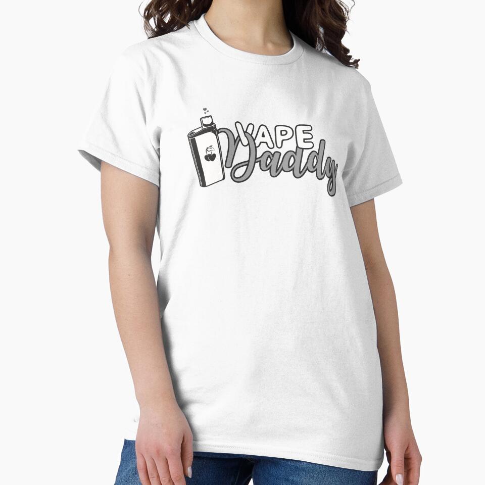 Vape Daddy, Vape & Smoke Lovers, Bold Vintage Lettering and Design by gg-graphics-co