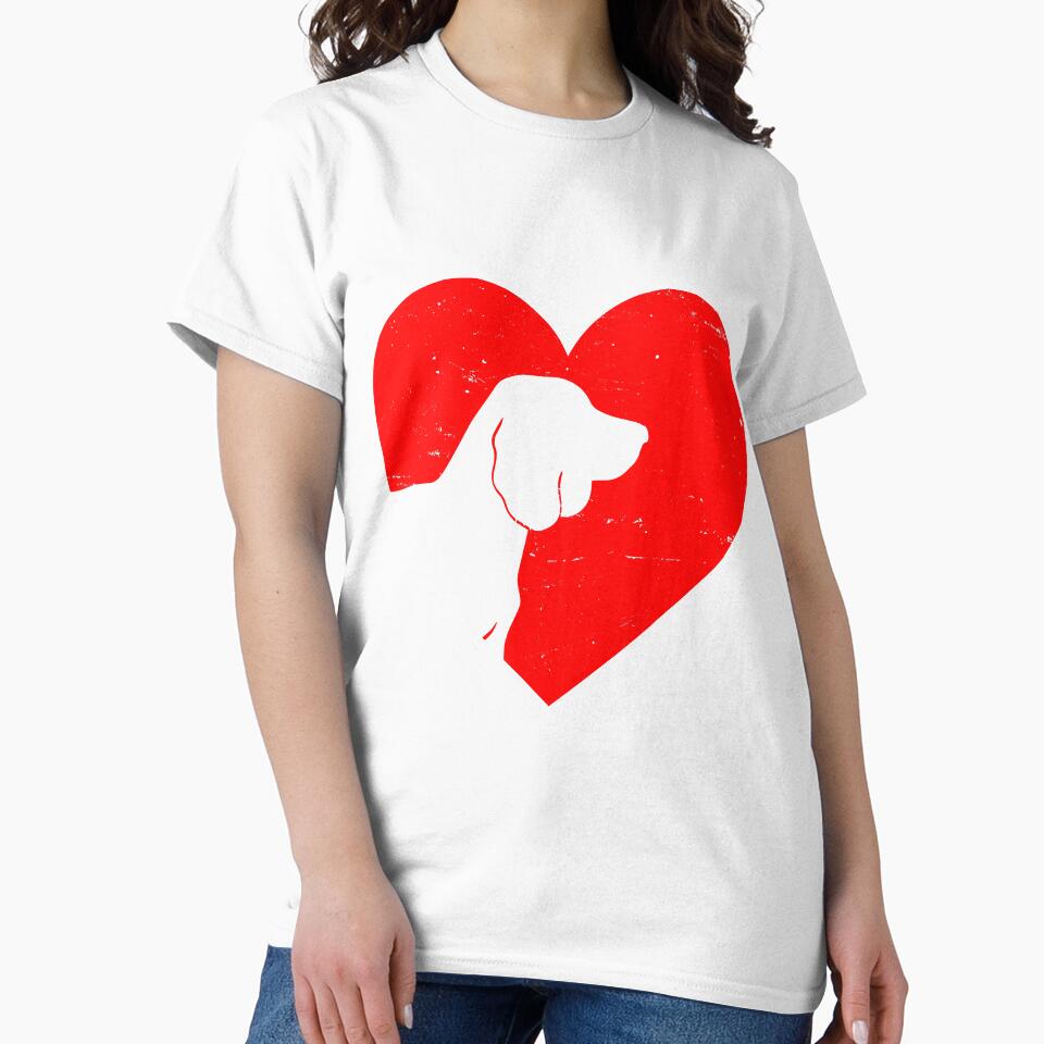 Valentines Day Retro Hearts Beagle Dog by linhchau98