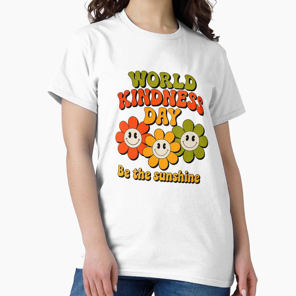 World Kindness Day Retro Flowers Be The Sunshine by Amanda's Factory