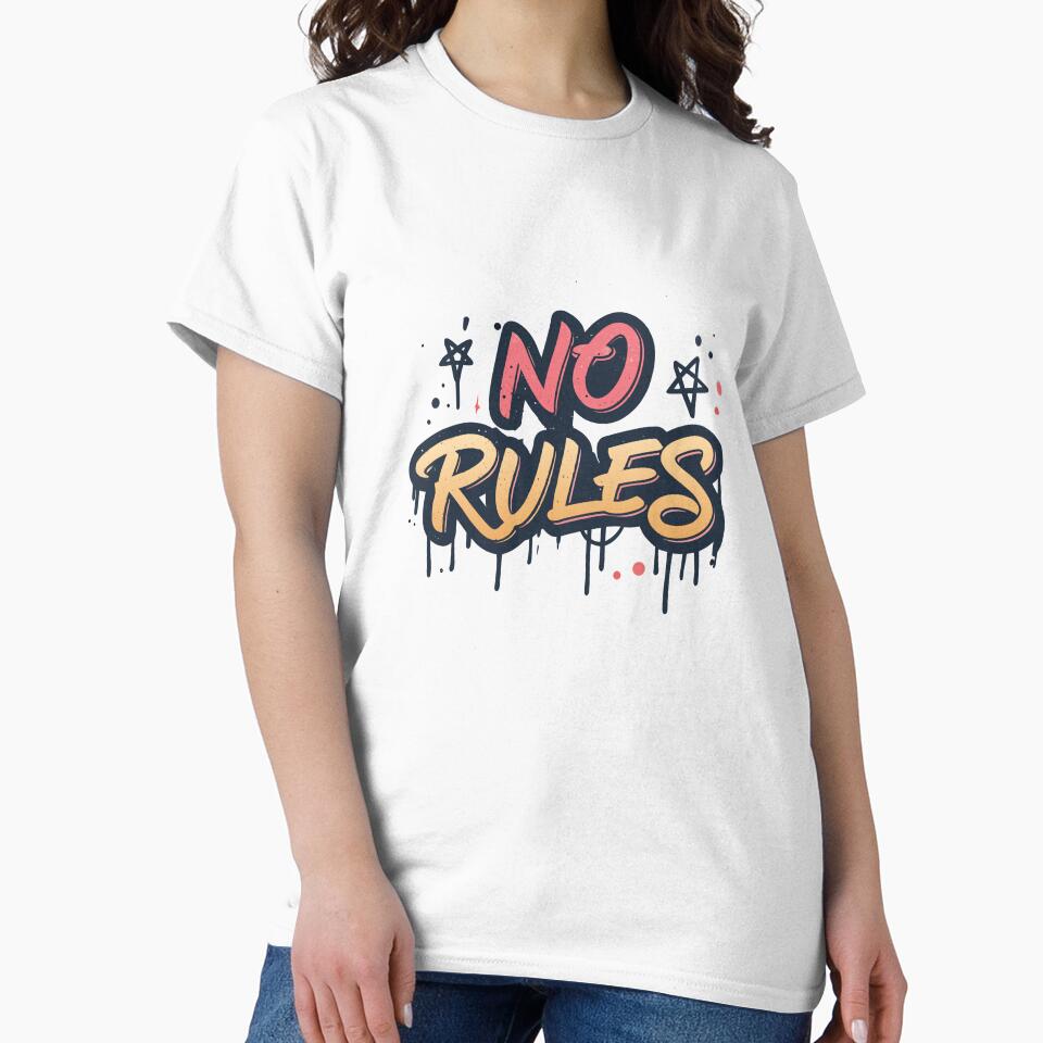 Urban Graffiti Style "No Rules" Typography Design with Street Art Aesthetic by Ahmed-khafagy