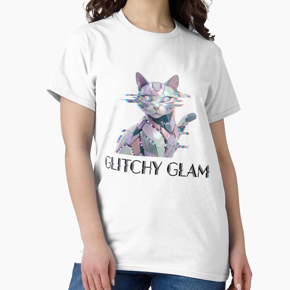 Pastel Goth Robot Cats Glitchy Glam by dcohea