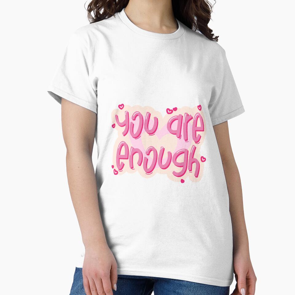 You Are Enough Pink Affirmation by tealborealis
