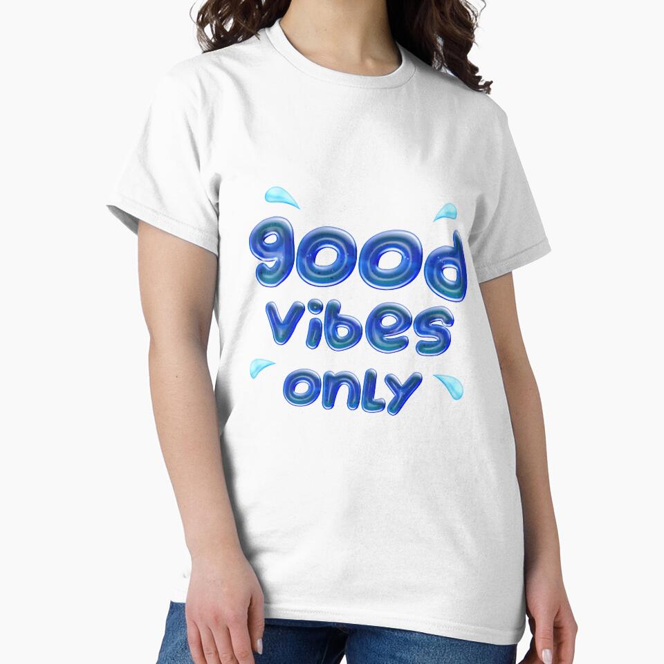 Good Vibes Only ( blue) Positive and Motivational Quote by RomeoSketches