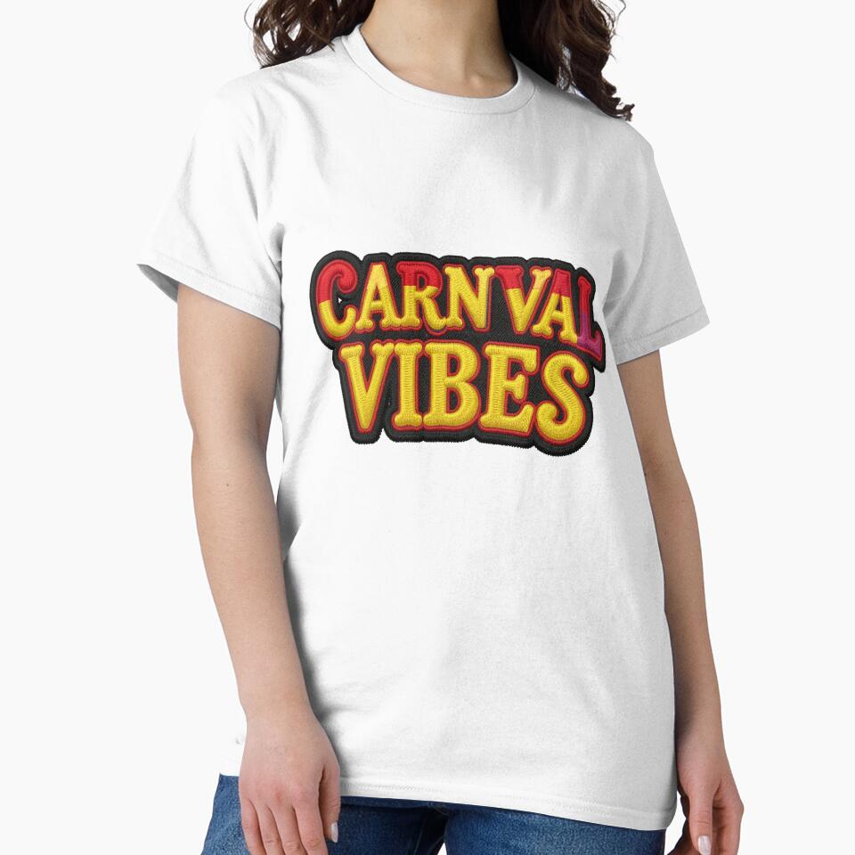 Carnival Vibes – Retro Embroidered Patch Style Typography by myforestfog