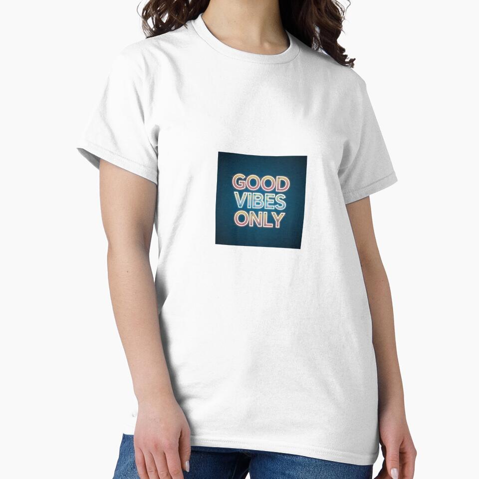 Good Vibes Only Retro Style Typography Design by artsyier