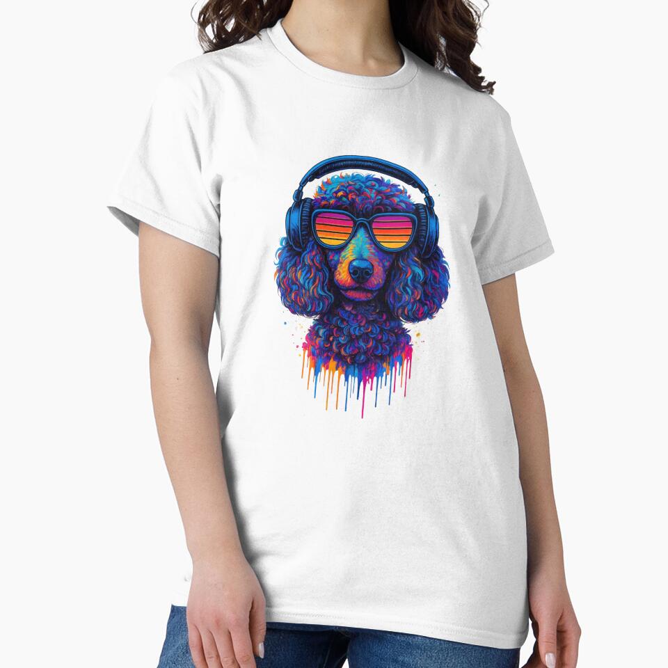 Neon Poodle Headphones by AlfeArts