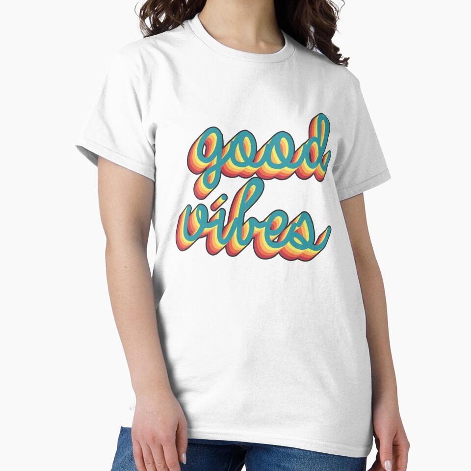 Colorful 80s Retro Palette Good Vibes 3D Extruded Text Script Typography by Cawaiico
