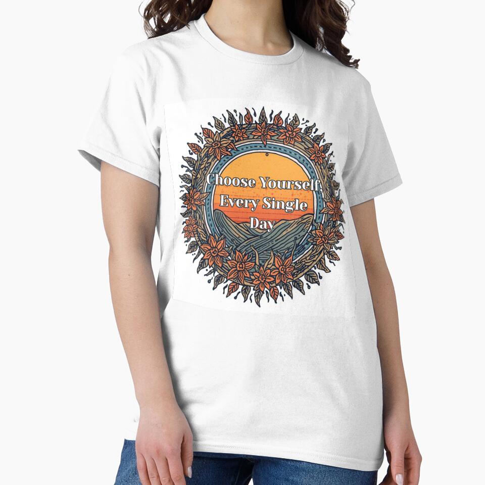 Choose Yourself Affirmation - Retro Sun Botanical 3 by LyfeInspireCrea