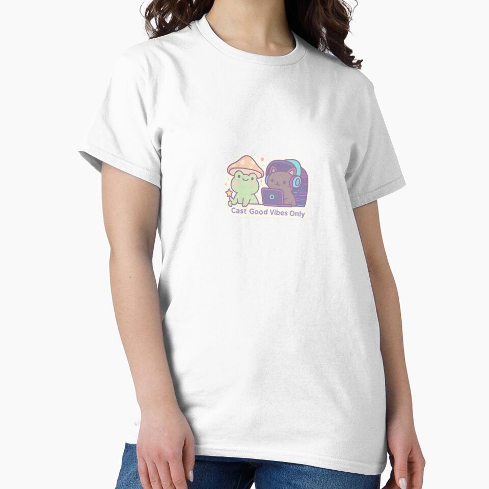 Cottagecore Frog Wizard – “Cast Good Vibes Only” by Adhiriya