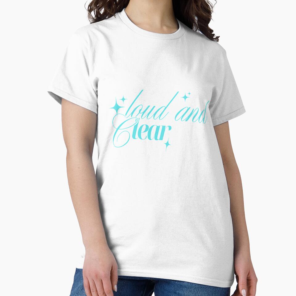 Loud and Clear – Sparkly Retro Typography in Aqua Blue by Infinite drip