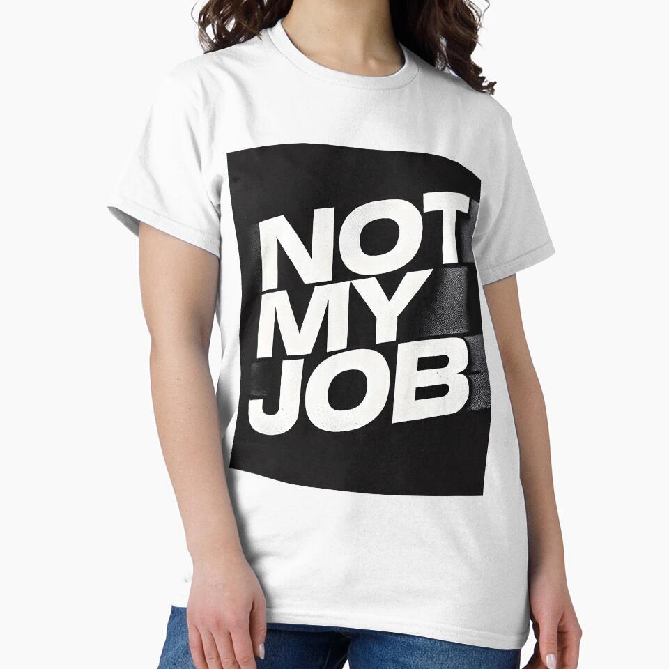 Distorted “Not My Job” Glitch Typography – Edgy Digital Aesthetic by Gold Turtle  Lina