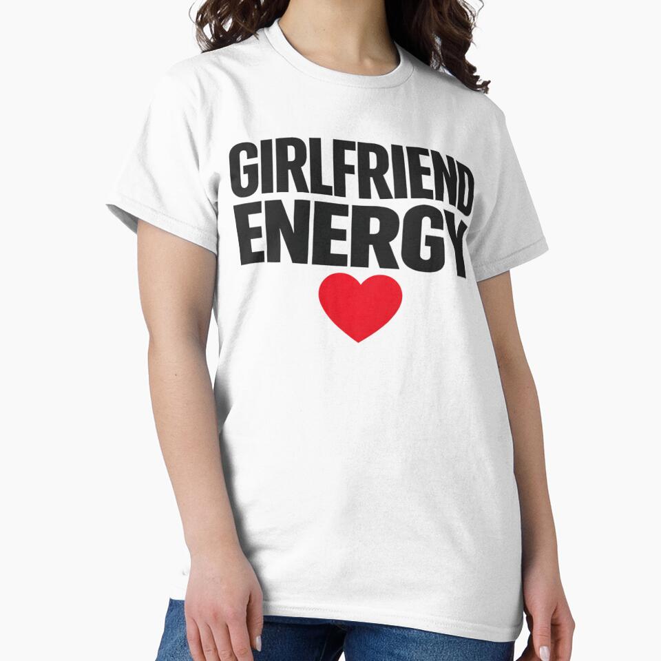 Girlfriend Energy Bold Typography Minimalist Love Statement by Thread-Riot