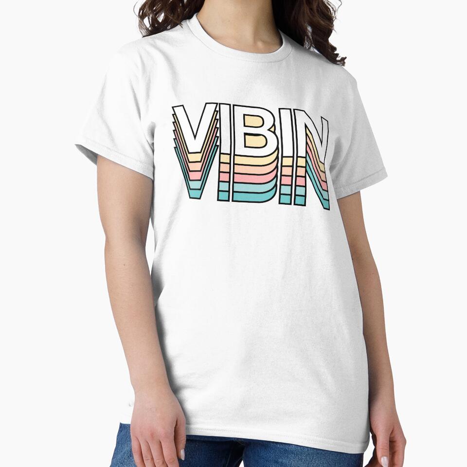Vibin Retro Aesthetic Modern Mood Typography version 2 by Fashionmonger