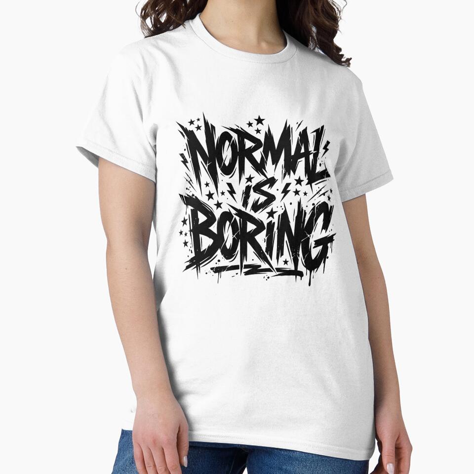 Normal Is Boring Graffiti Typography Design by pradeepvisuals