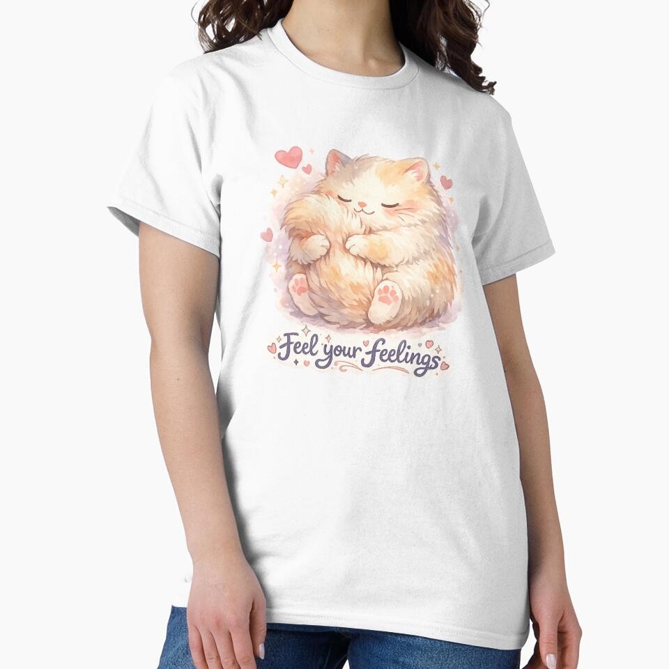 Feel Your Feelings – Cat Hugging Its Tail by Spark Cottage
