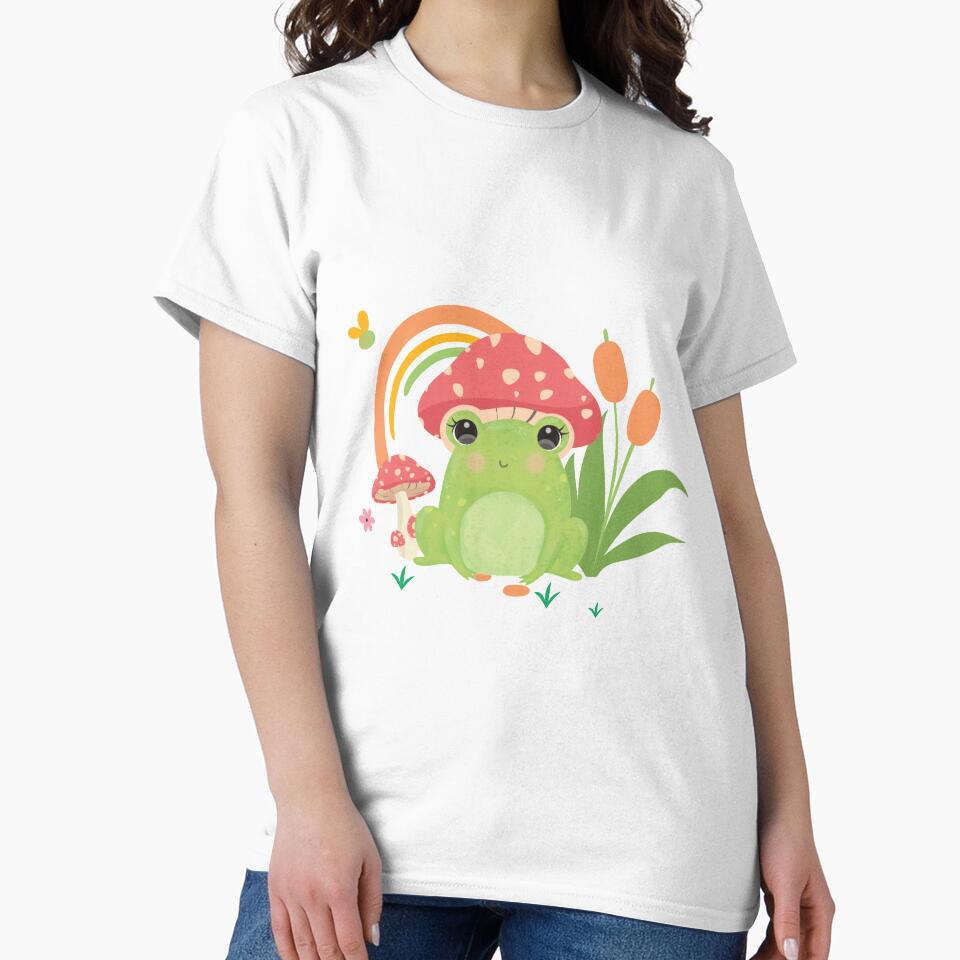 frog with mushroom by Tishirta Store