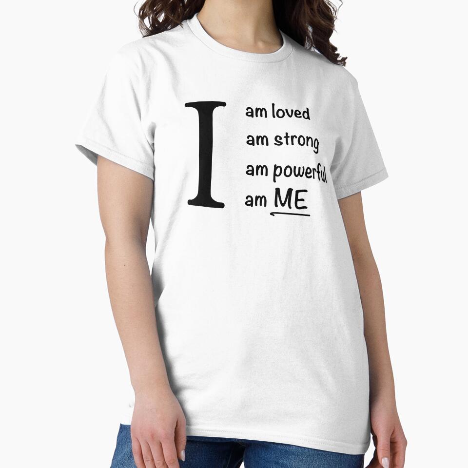 I am... loved, strong, powerful, ME. Pink Back by ClearAndHappy