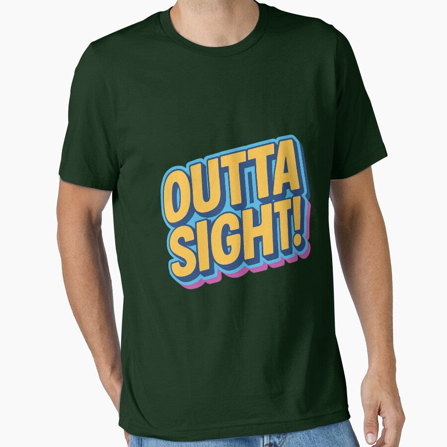 Outta Sight Neon Retro Tee Shirt by ArtComixHaven