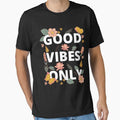 Good vibes only retro love floral layers pattern by Rainces