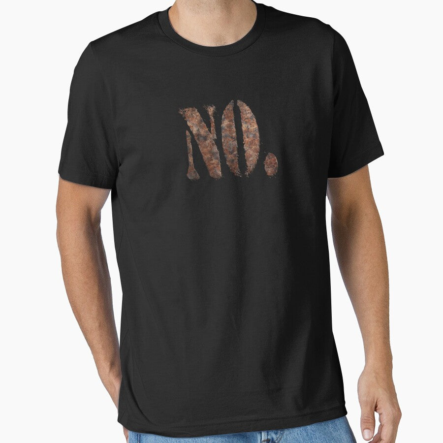 NO. Rusted Metal Typography Design by KatBeeTee