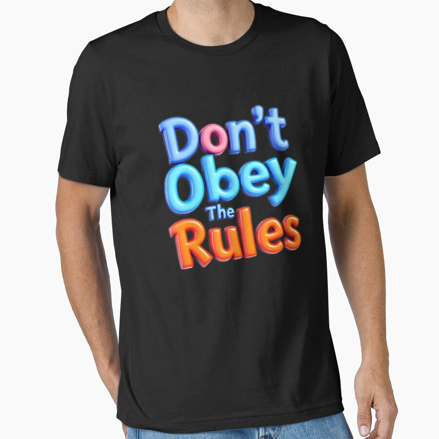 Don’t Obey the Rules — Bold 3D Typography Quote Design by Aileen404