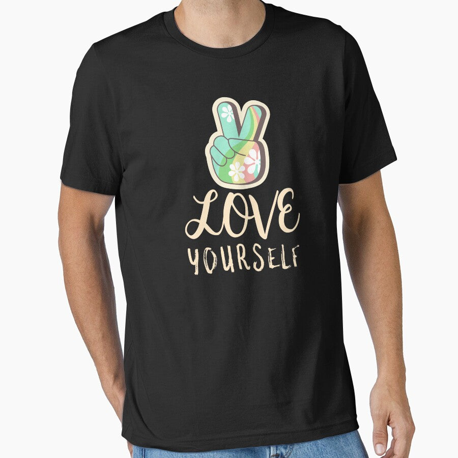 Love Yourself - Cute Peace Self Care Reminder by jacks-tees