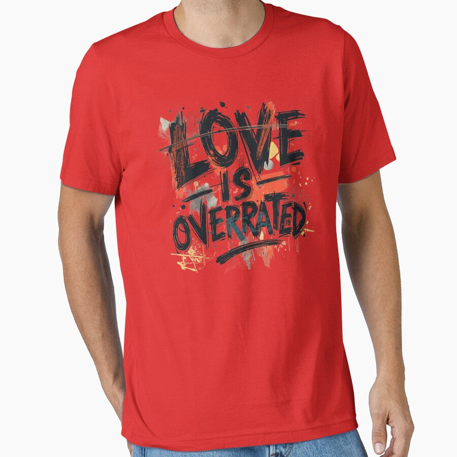 Love Is Overrated – Bold Sarcastic Quote Sticker by GOTCHO1