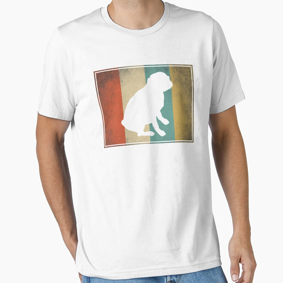 Vintage Pug Gift for Men Women & Kids - Retro Design by Curtis Cline