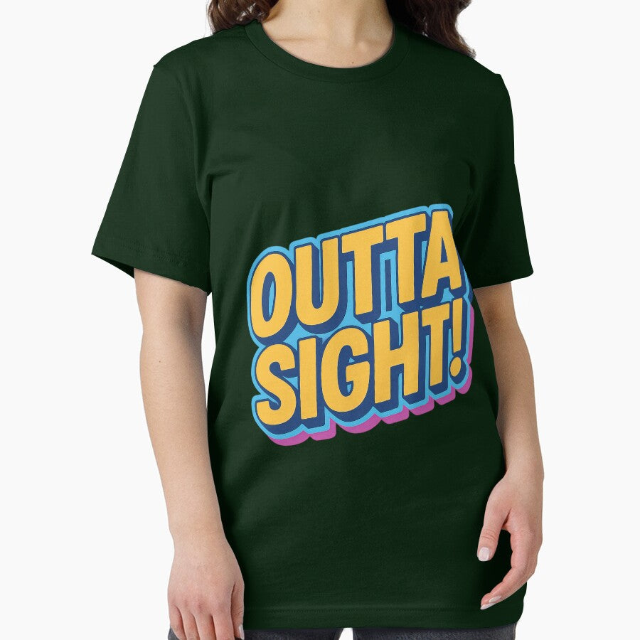 Outta Sight Neon Retro Tee Shirt by ArtComixHaven