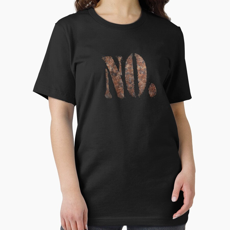 NO. Rusted Metal Typography Design by KatBeeTee