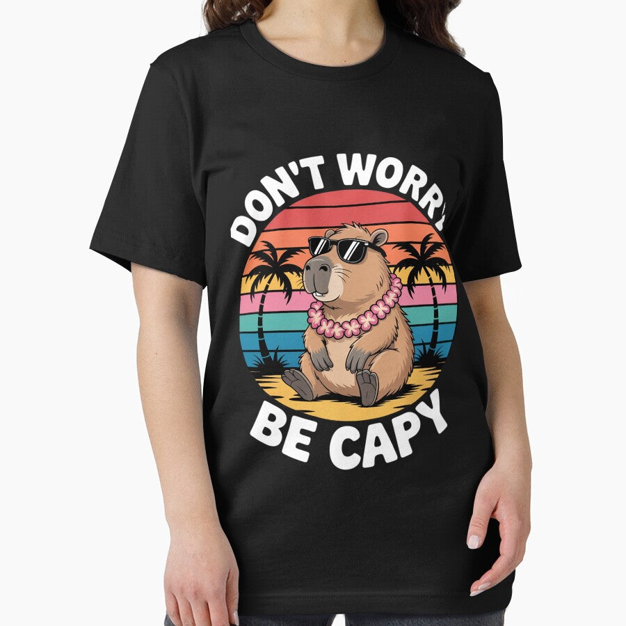 Cute Capybara Don't Worry Be Capy by Tatianamiobi