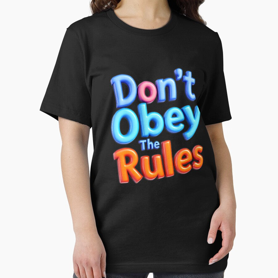 Don’t Obey the Rules — Bold 3D Typography Quote Design by Aileen404