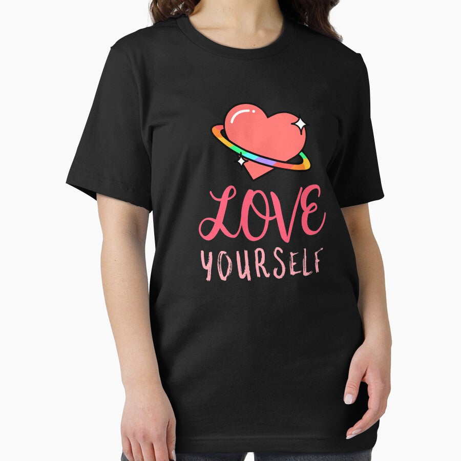 Love Yourself - Cute Heart Self Care Reminder by jacks-tees