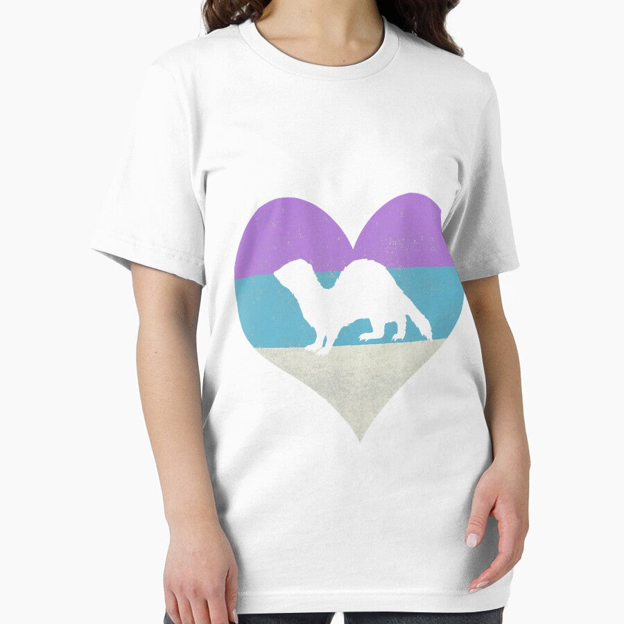 I Love My Ferret Vintage Retro Gift For Ferret Lover T-Shirt by CharlieWarren