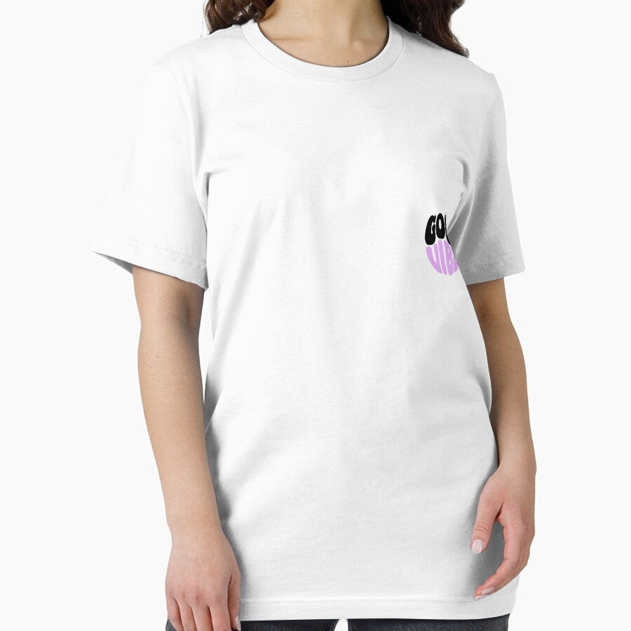 Retro Good Vibes Bold Black and Lilac Typography by Theselinara