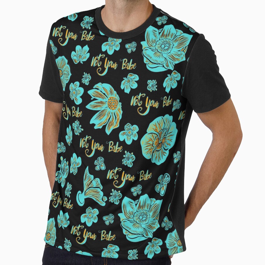 Gorgeous bright floral Not Your Babe print by Annalee Beer