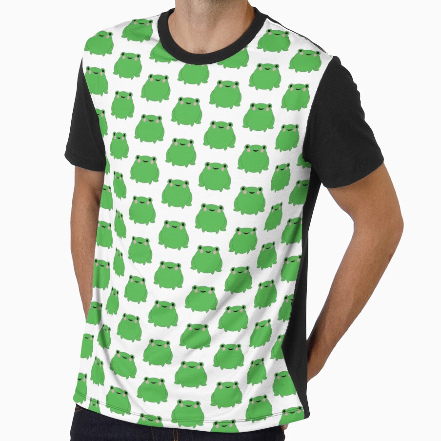 Lil Frog Repeating White Background by FairyFolkLitMag