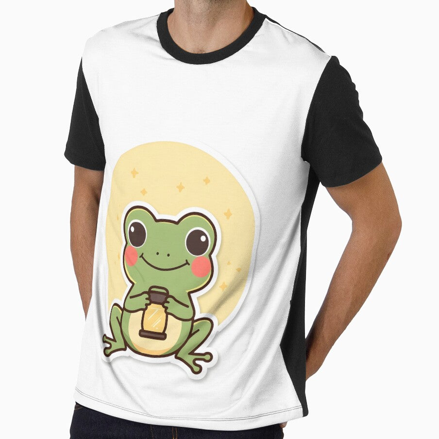 Kawaii Frog Full Moon Lantern Night Sticker by KooksStudio