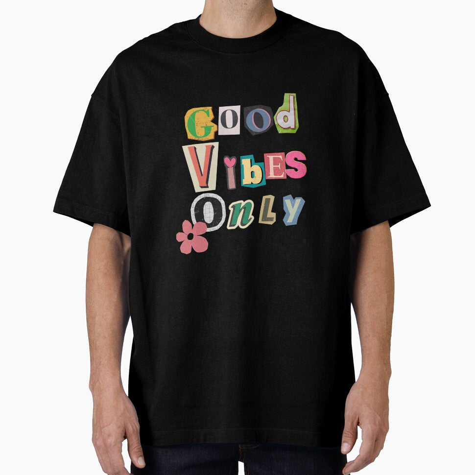Good Vibes Only Retro Collage Typography by Radgraphic